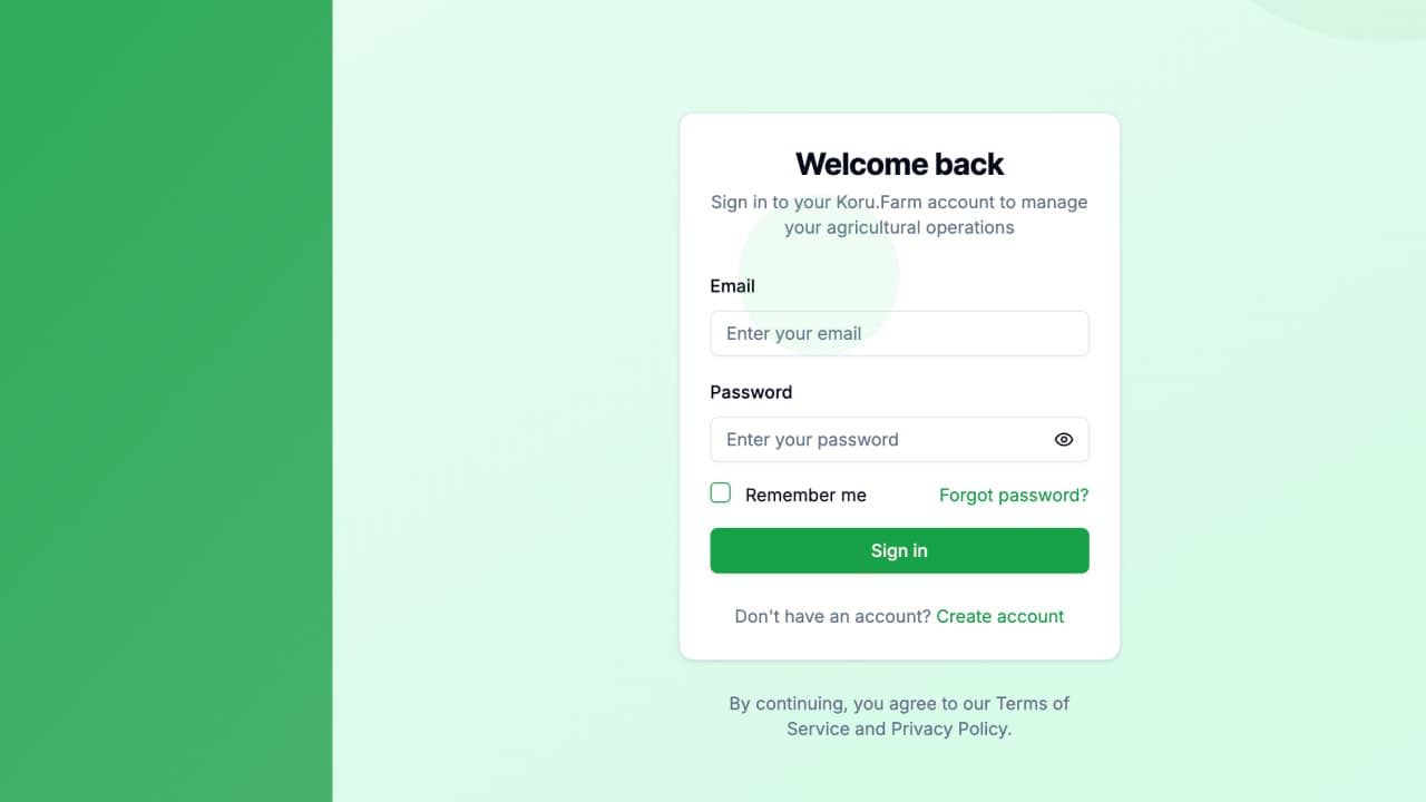 Request form on the main page